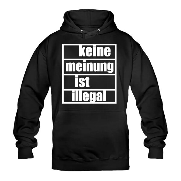 KEINE MEINUNG Hoody schwarz