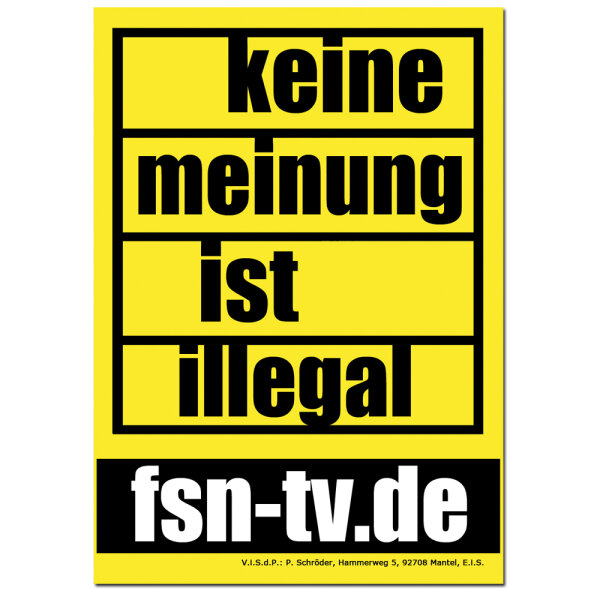 FSN-Aufkleber "Keine Meinung" (50 Stück)