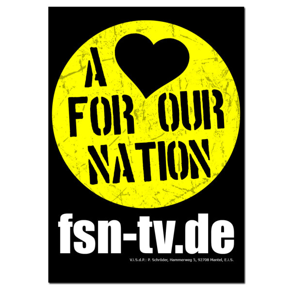 FSN-Aufkleber "A <3 for a Nation" (50 Stück)