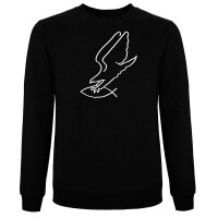 ADLER GREIFT FISCH Pullover schwarz