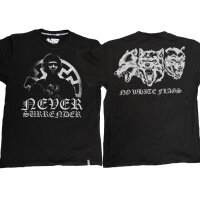 T-SHIRT &quot;NO WHITE FLAGS&quot; schwarz