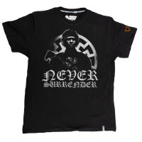 T-SHIRT &quot;NO WHITE FLAGS&quot; schwarz