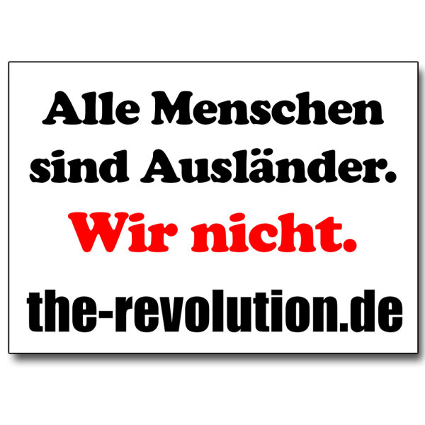 Aufkleber "Ausländer" (50 Stück)