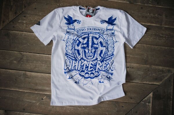 ZERO TOLERANCE. WHITE-BLUE.
