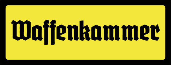 Blechschild - Waffenkammer6