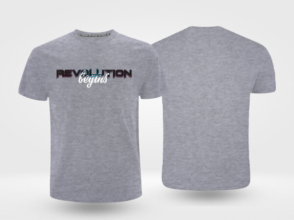 Revolution begins grau melange TS