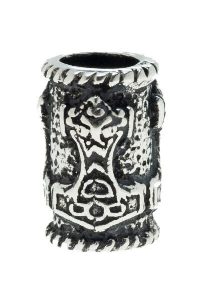 Wikinger Haar- u. Bartperle Thorhammer, Silber