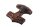 Wikinger Schmuck Anh&auml;nger ZANE 4.4 cm Schwarzer Thorshammer Handarbeit Holz