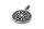 Schmuck Anh&auml;nger SCHWARZE SONNE &Oslash; 2 cm Amulett mit Wikinger Knoten Silber