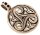 Schmuck Anh&auml;nger DEVYN &Oslash; 3.1 cm Triskele Celtic Vintage Bronze