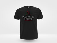 Kopf &amp; Herz schwarz TS