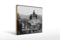 Holzschild 12x18cm Historisch Panzer III Infanterie...
