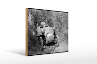 Holzschild 12x18cm Historisch Schützenpanzer im...