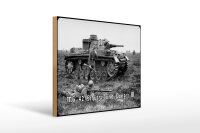 Holzschild 12x18cm Historisch MG 42 Schütze und...