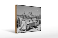 Holzschild 12x18cm Historisch Panzer VI Tiger Deutschland