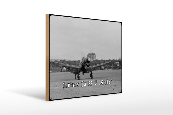 Holzschild 12x18cm Historisch Ju 87 G Stuka Panzerknacker Flugzeug Deutschland