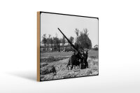 Holzschild 12x18cm Historisch 2cm Flak Soldaten Deutschland