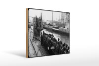 Holzschild 12x18cm Historisch Deutsche Marine U-Boot U...