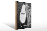 Holzschild 12x18cm Schienen Zeppelin Eisenbahn Deutschland
