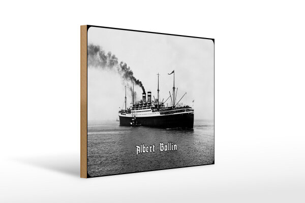 Holzschild 12x18cm Schiff Albert Ballin Passagierschiff 1922 Deutschland