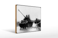 Holzschild 12x18cm Historisch Panzer VI Tiger II...