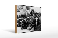 Holzschild 12x18cm Historisch Panzer I Soldaten Fahrzeuge...