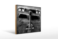 Holzschild 12x18cm Doppeldecker Jagdflugzeug Albatros...
