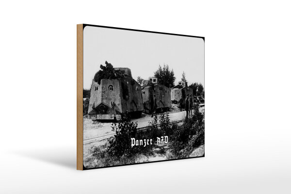 Holzschild 30x40cm Deutscher Panzer A7V Wotan 1916 Deutschland