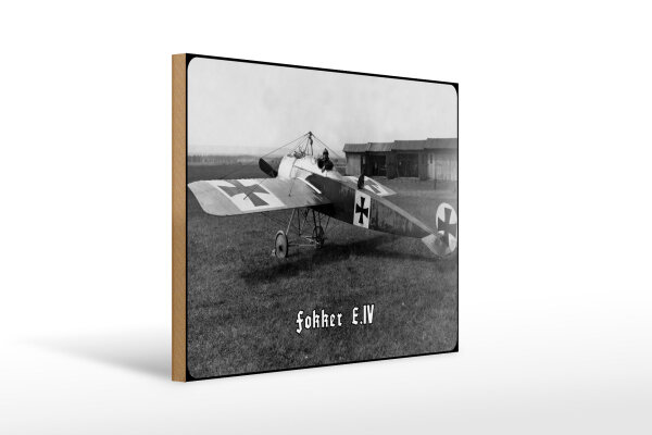 Holzschild 30x40cm Eindecker Jagdflugzeug Fokker E.IV 1915 Flugzeug Deutschland