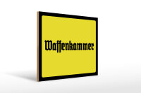 Holzschild - Waffenkammer