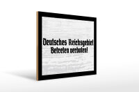 Holzschild - Reichsgebiet