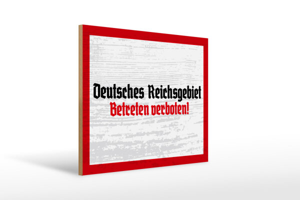 Holzschild - Reichsgebiet