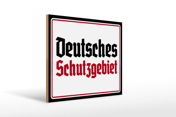 Holzschild - D. Schutzgebiet