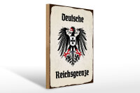 Holzschild - Adler Reichtsgrenze