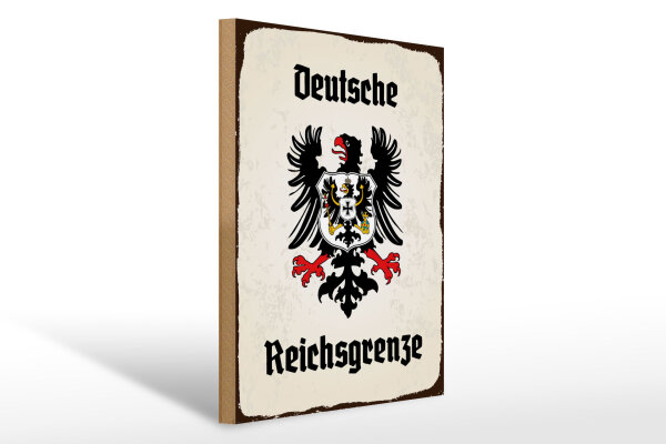 Holzschild - Adler Reichtsgrenze