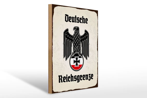 Holzschild - Adler Reichtsgrenze