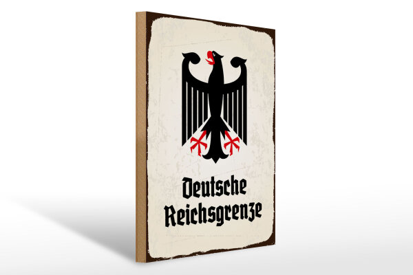 Holzschild - Adler D. Reichsgrenze