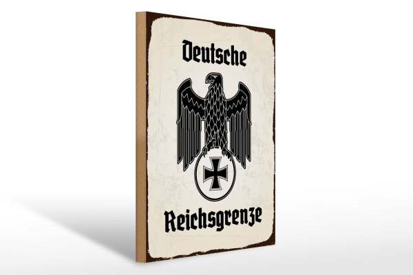 Holzschild - Adler Reichtsgrenze