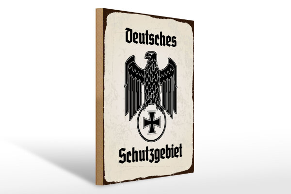 Holzschild - Adler Schutzgebiet