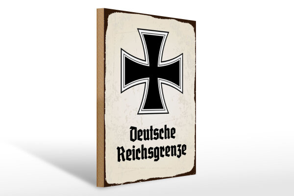 Holzschild - EK D. Reichsgrenze