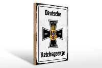 Holzschild - EK Reichtsgrenze