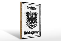 Holzschild - Adler Reichtsgrenze