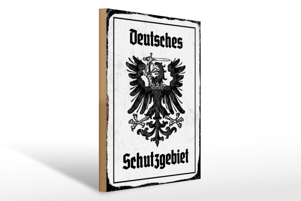 Holzschild - Adler Schutzgebiet