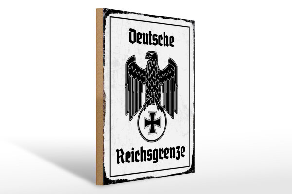 Holzschild - Adler Reichtsgrenze
