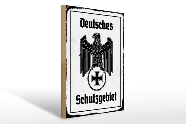 Holzschild - Adler Schutzgebiet