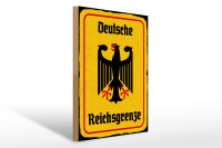 Holzschild - Adler Reichtsgrenze