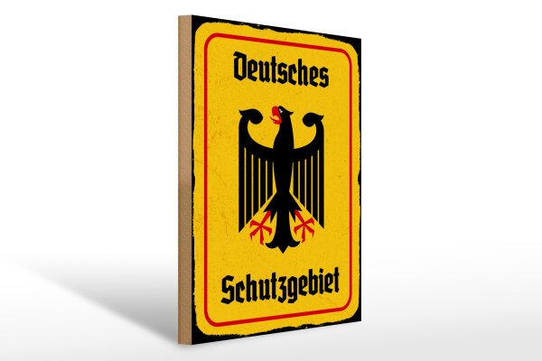 Holzschild - Adler Schutzgebiet