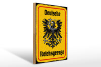 Holzschild - Adler Reichtsgrenze