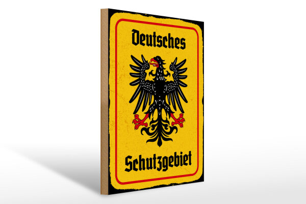Holzschild - Adler Schutzgebiet