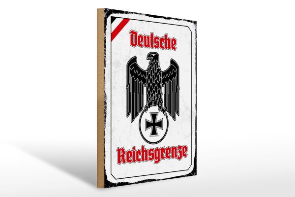 Holzschild - Adler Reichtsgrenze